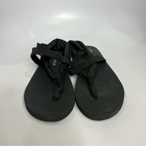 Skechers yoga mat sling sandals flip flops black size 10 casual summer - Picture 2 of 8